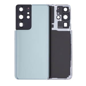 Back Cover Glass with Camera Lens and Adhesive for Samsung Galaxy S21 Ultra - Phantom Titanium