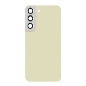 Back Cover Glass with Camera Lens and Adhesive for Samsung Galaxy S22 - Cream