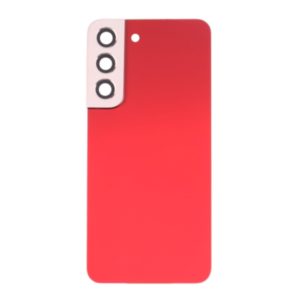 Back Cover Glass with Camera Lens and Adhesive for Samsung Galaxy S22 - Red