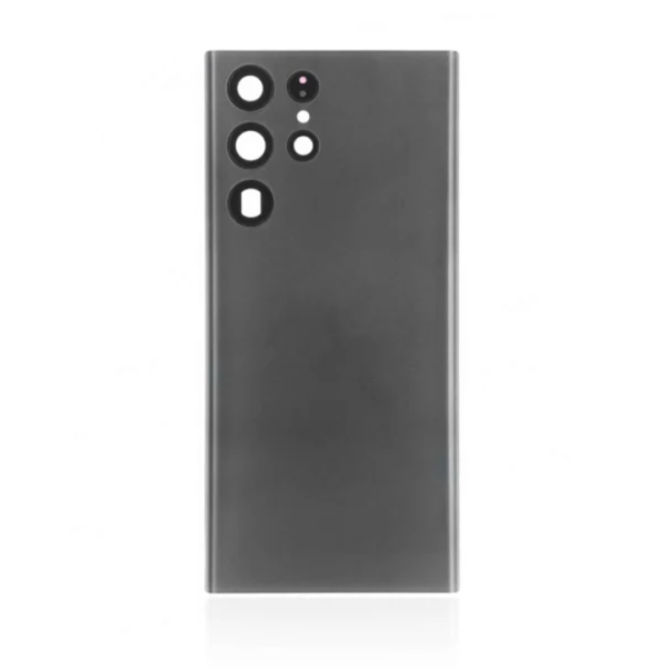 Back Cover Glass with Camera Lens and Adhesive for Samsung Galaxy S22 Ultra - Graphite