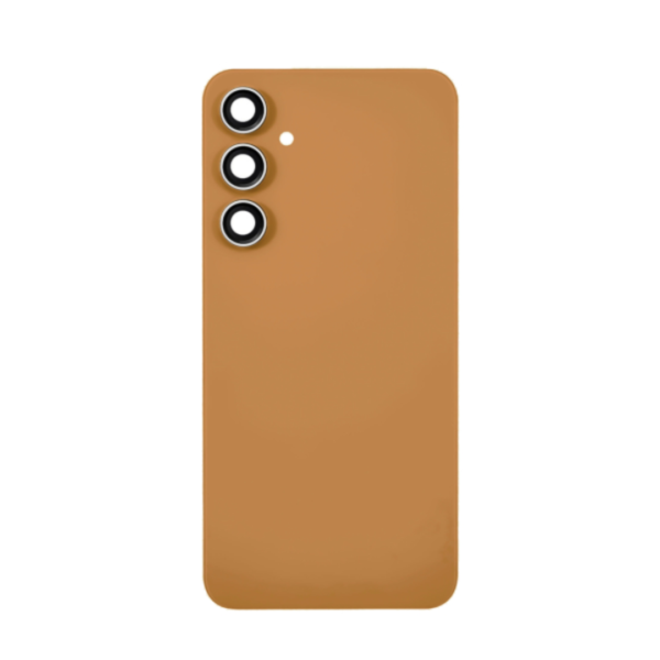 Back Cover Glass with Camera Lens and Adhesive for Samsung Galaxy S23 FE - Tangerine