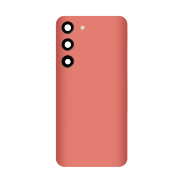 Back Cover Glass with Camera Lens and Adhesive for Samsung Galaxy S23 - Red