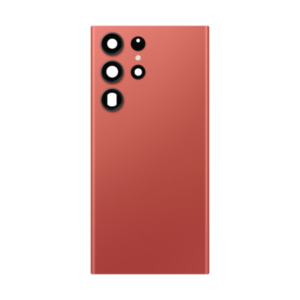 Back Cover Glass with Camera Lens and Adhesive for Samsung Galaxy S23 Ultra - Red