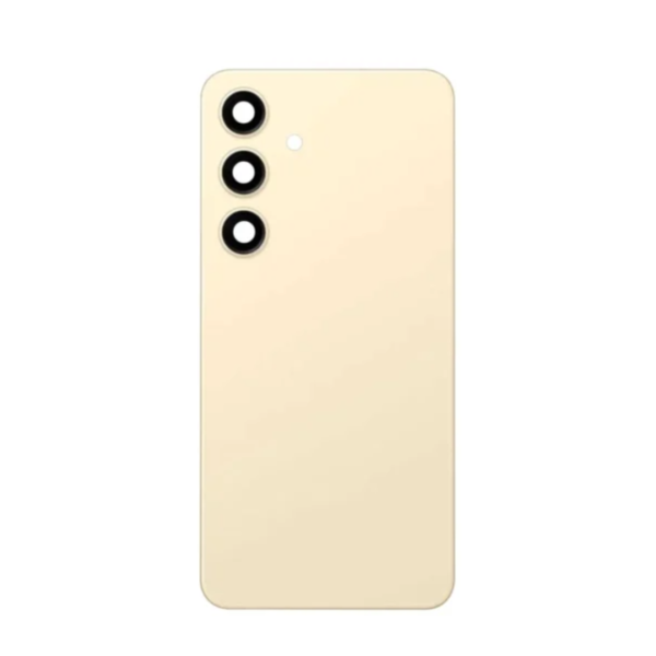 Back Cover Glass with Camera Lens and Adhesive for Samsung Galaxy S24 - Amber Yellow