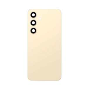 Back Cover Glass with Camera Lens and Adhesive for Samsung Galaxy S24 Plus - Amber Yellow