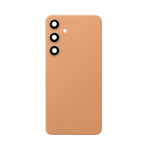 Back Cover Glass with Camera Lens and Adhesive for Samsung Galaxy S24 Plus - Sandstone Orange
