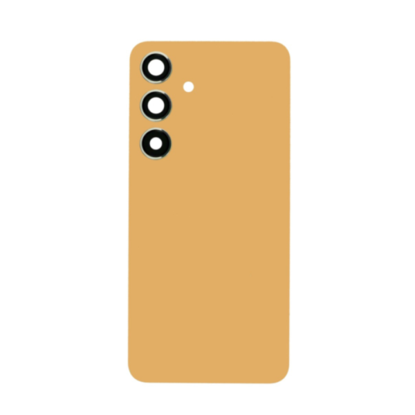 Back Cover Glass with Camera Lens and Adhesive for Samsung Galaxy S24 - Sandstone Orange