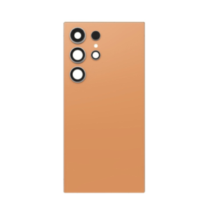 Back Cover Glass with Camera Lens and Adhesive for Samsung Galaxy S24 Ultra - Titanium Orange