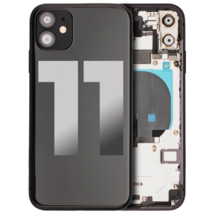 Back Housing w/ Small Parts Pre-Installed for iPhone 11 (Charging Port Included) – Black