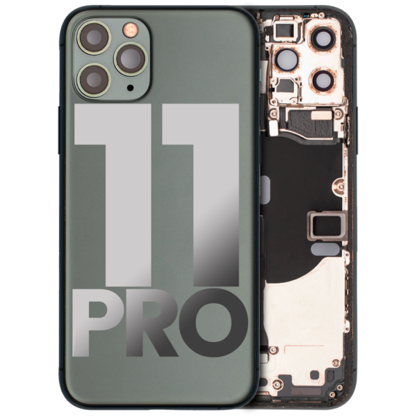 Back Housing w/ Small Parts Pre-Installed for iPhone 11 Pro (Charging Port Included) – Midnight Green