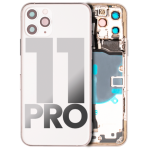 Back Housing w/ Small Parts Pre-Installed for iPhone 11 Pro (Charging Port Included) – Silver