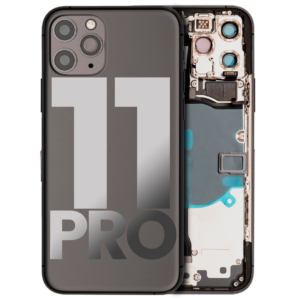 Back Housing w/ Small Parts Pre-Installed for iPhone 11 Pro (Charging Port Included) – Space Gray