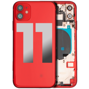 Back Housing w/ Small Parts Pre-Installed for iPhone 11 (Charging Port Included) – Red