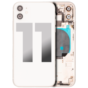 Back Housing w/ Small Parts Pre-Installed for iPhone 11 (Charging Port Included) – White