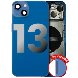 Back Housing w/ Small Parts Pre-Installed for iPhone 13 (Charging Port Included) – Blue