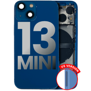 Back Housing w/ Small Parts Pre-Installed for iPhone 13 Mini (Charging Port Included) – Blue