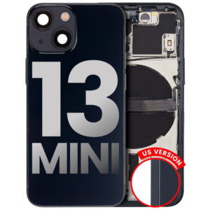 Back Housing w/ Small Parts Pre-Installed for iPhone 13 Mini (Charging Port Included) – Midnight