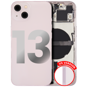 Back Housing w/ Small Parts Pre-Installed for iPhone 13 (Charging Port Included) – Pink