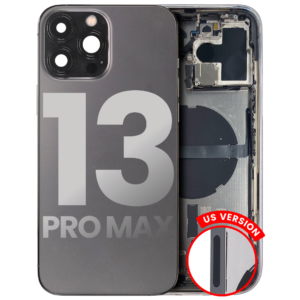 Back Housing w/ Small Parts Pre-Installed for iPhone 13 Pro Max (Charging Port Included) – Graphite