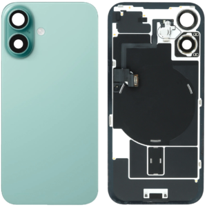 Back Cover Glass w/ Frame and Wireless NFC Flex Cable for iPhone 16  – Teal