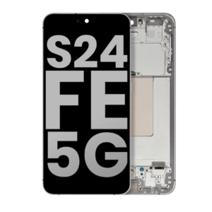 Refurbished OLED Assembly with Frame for Samsung Galaxy S24 FE - Gray