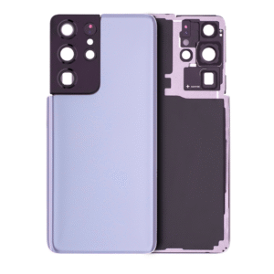 Back Cover Glass with Camera Lens and Adhesive for Samsung Galaxy S21 Ultra - Phantom Violet