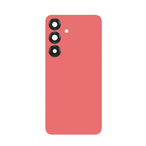 Back Cover Glass with Camera Lens and Adhesive for Samsung Galaxy S25 - Coralred