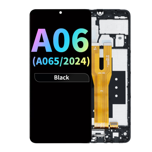 FOG LCD Assembly with Frame for Samsung Galaxy A06 (A065 / 2024) - Black