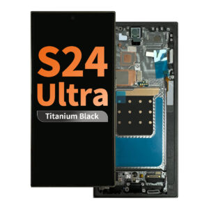 Aftermarket OLED Assembly with Frame for Samsung Galaxy S24 Ultra - Titanium Black