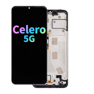 FOG LCD Assembly with Frame for Boost Mobile Celero 5G - Black