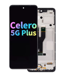 FOG LCD Assembly with Frame for Boost Mobile Celero 5G Plus (2024) - Black