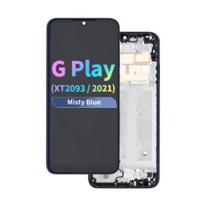 FOG LCD Assembly with Frame for Moto G Play (XT2093 / 2021) - Misty Blue