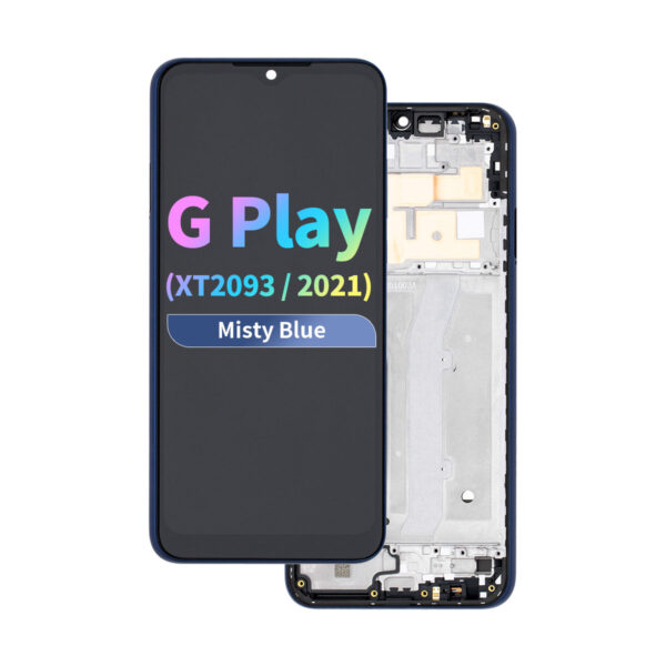 FOG LCD Assembly with Frame for Moto G Play (XT2093 / 2021) - Misty Blue