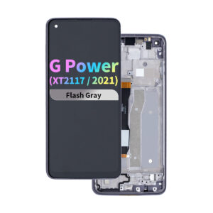 FOG LCD Assembly with Frame for Moto G Power (XT2117 / 2021) - Flash Gray