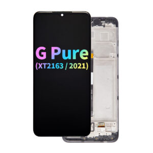 FOG LCD Assembly with Frame for Moto G Pure (XT2163 / 2021) - Black