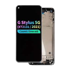 FOG LCD Assembly with Frame for Moto G Stylus 5G (XT2131 / 2021) - Cosmic Emerald