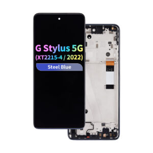 FOG LCD Assembly with Frame for Moto G Stylus 5G (XT2215-4 / 2022) - Steel Blue