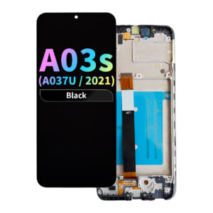 FOG LCD Assembly with Frame for Samsung Galaxy A03S (A037U / 2021) (US Version) - Black