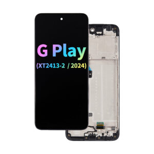 Refurbished LCD Assembly with Frame for Moto G Play (XT2413-2 / 2024) - Black