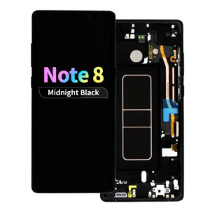 Refurbished OLED Assembly with Frame for Samsung Galaxy Note 8 - Midnight Black