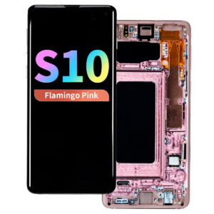 Refurbished OLED Assembly with Frame for Samsung Galaxy S10 - Flamingo Pink