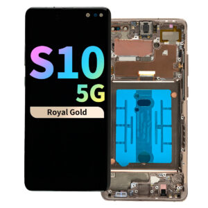 Refurbished OLED Assembly with Frame for Samsung Galaxy S10 5G - Royal Gold