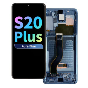 Refurbished OLED Assembly with Frame for Samsung Galaxy S20 Plus - Aura Blue