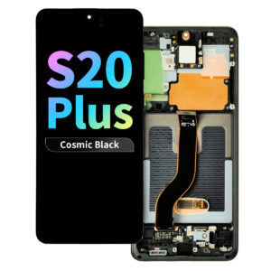 Refurbished OLED Assembly with Frame for Samsung Galaxy S20 Plus - Cosmic Black