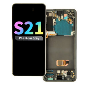 Refurbished OLED Assembly with Frame for Samsung Galaxy S21 - Phantom Gray
