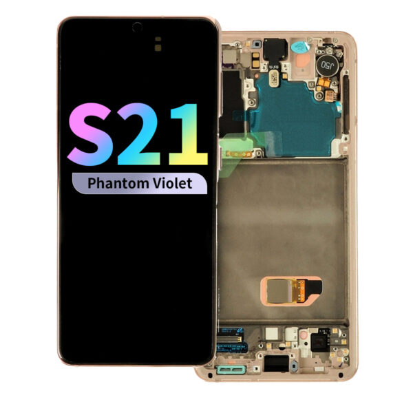 Refurbished OLED Assembly with Frame for Samsung Galaxy S21 - Phantom Violet