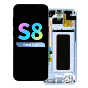 Refurbished OLED Assembly with Frame for Samsung Galaxy S8 - Coral Blue