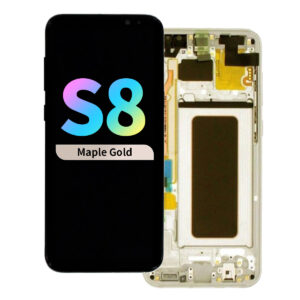 Refurbished OLED Assembly with Frame for Samsung Galaxy S8 - Maple Gold