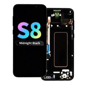 Refurbished OLED Assembly with Frame for Samsung Galaxy S8 - Midnight Black