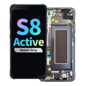 Refurbished OLED Assembly with Frame for Samsung Galaxy S8 Active - Meteor Gray